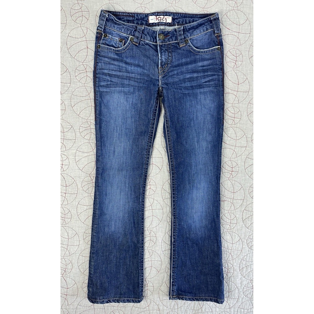 1921 Western Glove Works Bootcut‎ Jeans Thick Stitch Flap Pocket / Women's 28x34